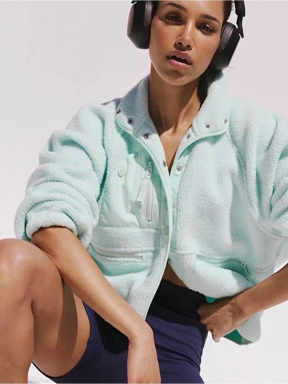 FP Movement by Free People Hit the Slopes Fleece Jacket Oversized Spring | XS